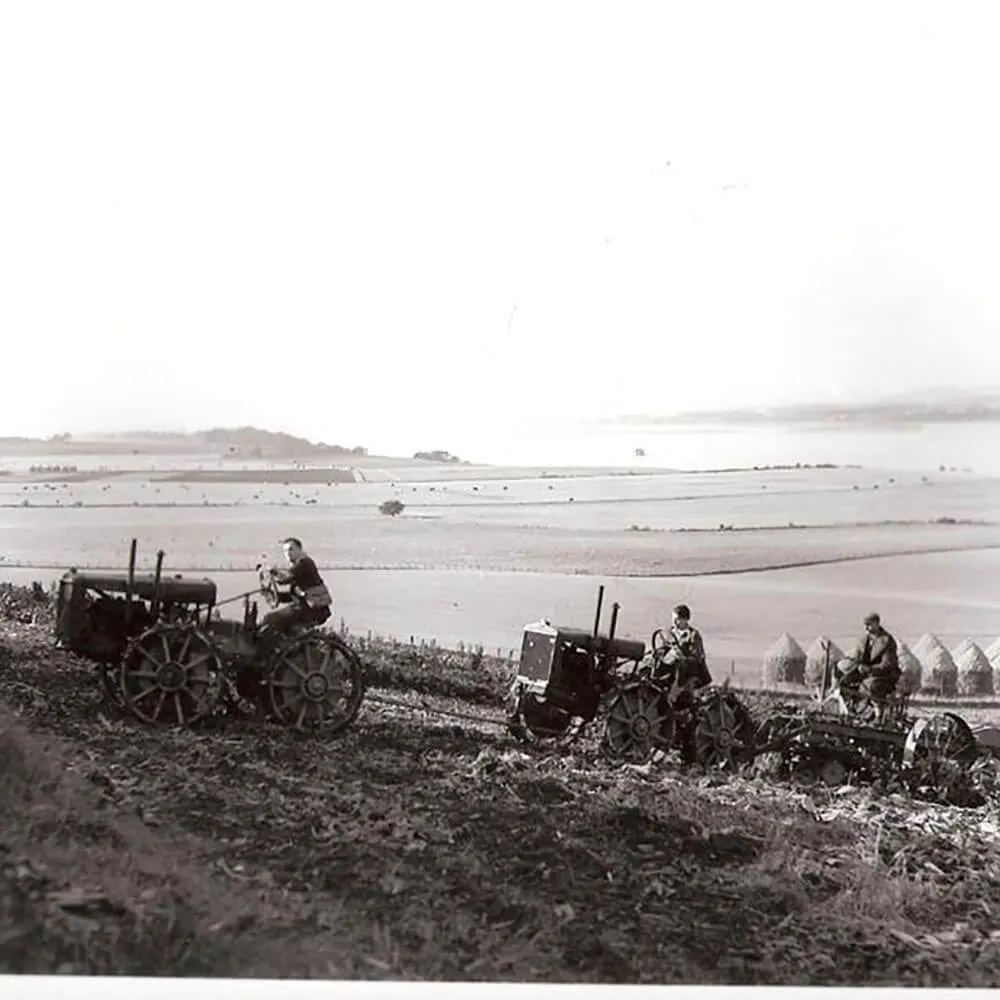 Logie farmer on tractor